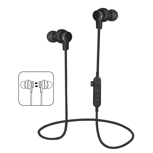 

Наушники беспроводные Bluetooth с разъемом для карты памяти Wireless MS-T1 (563203) цвет черный