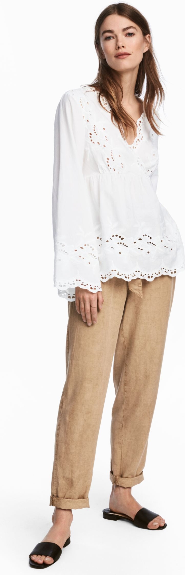 

Брюки H&M KK5059546 36 Бежевые