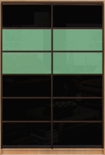 

Шкаф купе Luxe Studio Классик-1 Цветной комбинированный фасад-5 1100x2000x600 двухдверный