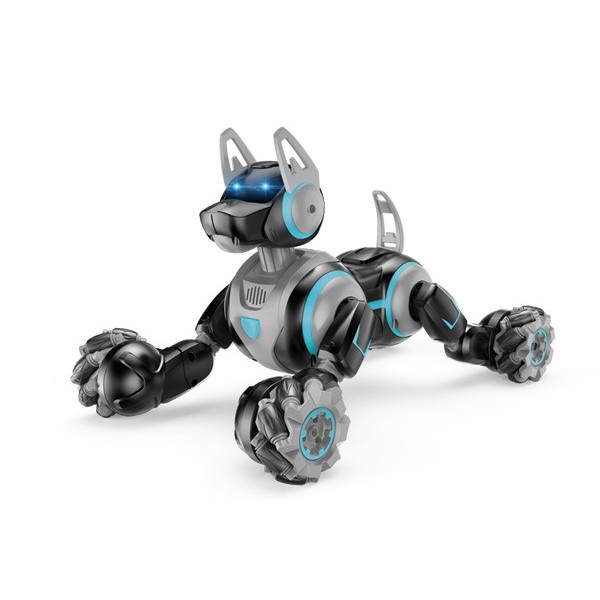 

Игрушка Собака Робот на радиоуправлении STUNTDog устойчив к деформации, управление пульт браслет(Black)