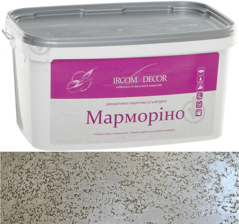 

Декоративна штукатурка "Марморіно" (4,5 кг), IRCOM Decor