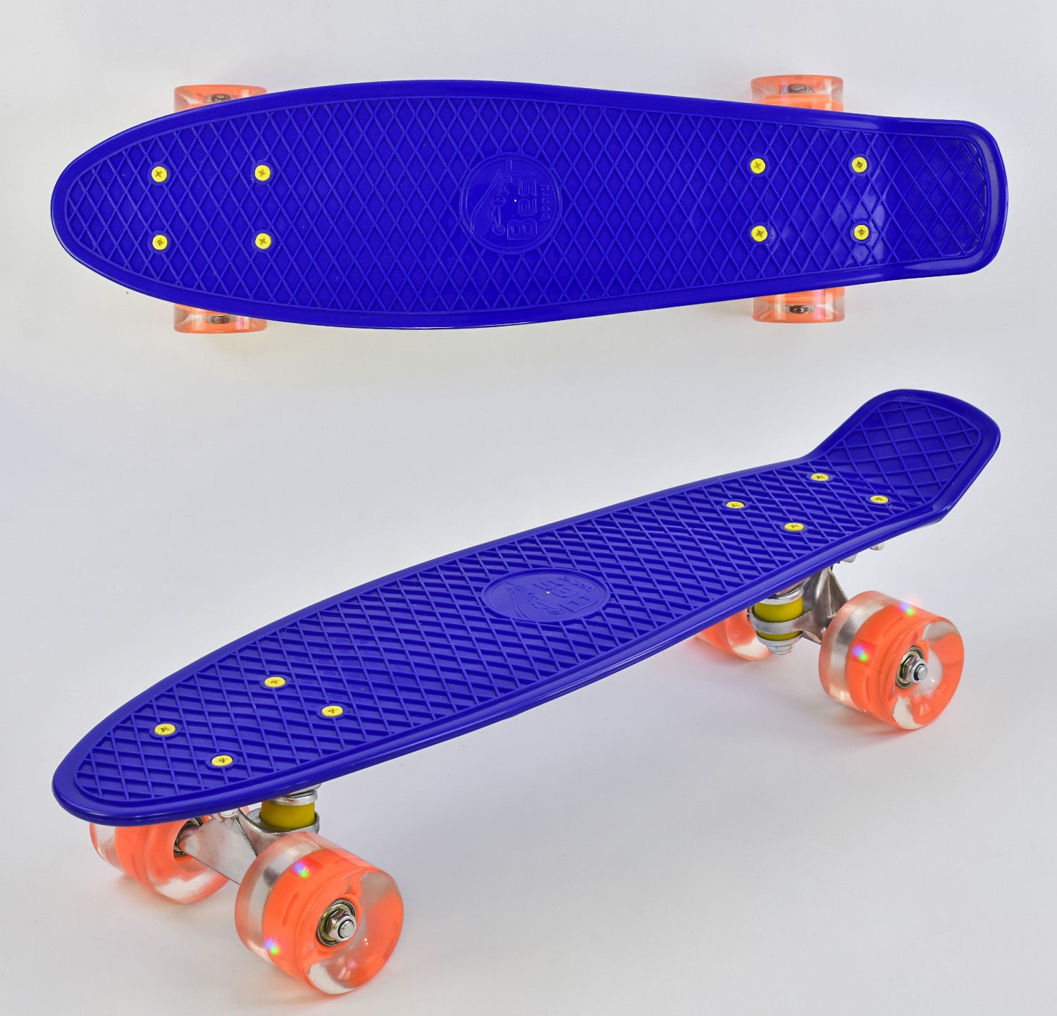 

Скейт пенни борд Best Board 7070 доска 55 см со светящимися колёсами Blue