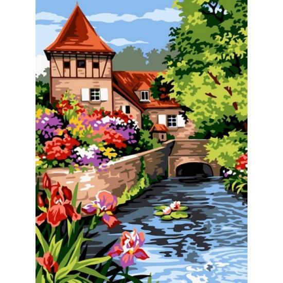 

Картина по номерам VK096 Мельница в цвету, 30x40 см., Babylon