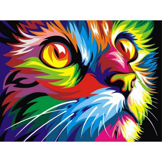 

Картина по номерам VKS002 Радужный кот, 50x65 см., Babylon