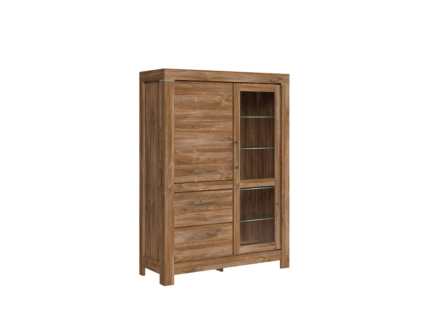 

Тумба витрина BRW (Black Red White) Герман REG1W1D2S/16/12 дуб стирлинг