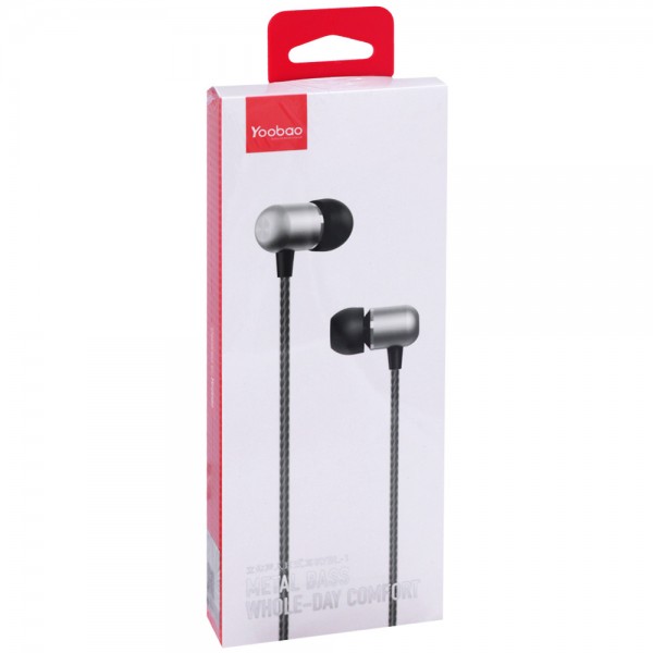 

Наушники Yoobao YBL1 Wire Earphone Gun Metal (BS-000068151)