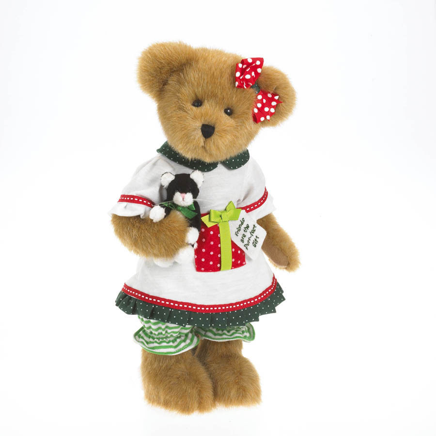 Игрушка плюшевый мишка Boyds Bear Noel Goodfriend with Purrsley (2025