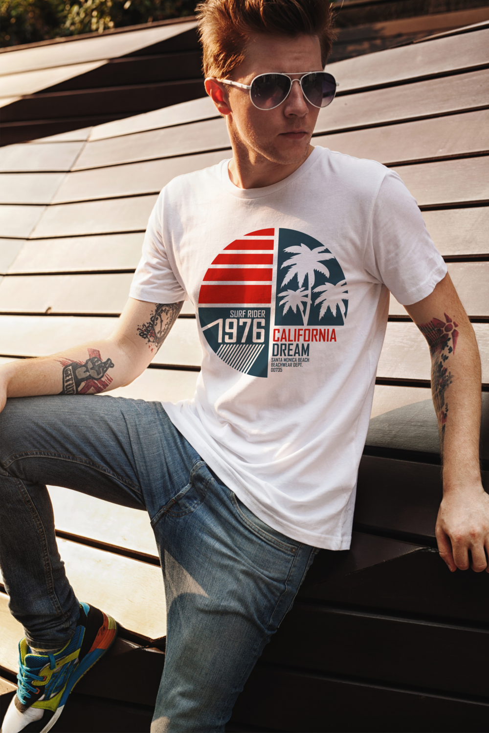 

Футболка OLDISEN мужская “California” – Белый, S | 42-44 MFK-217S
