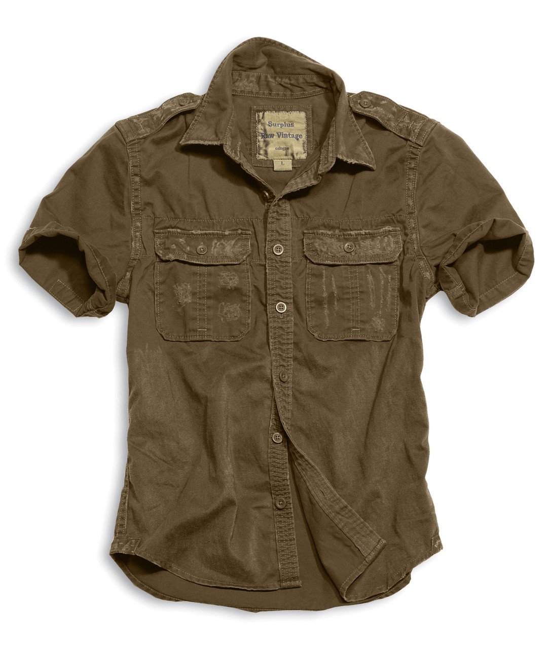 

Рубашка с коротким рукавом мужская Surplus Raw Vintage Shirt Brown (S)