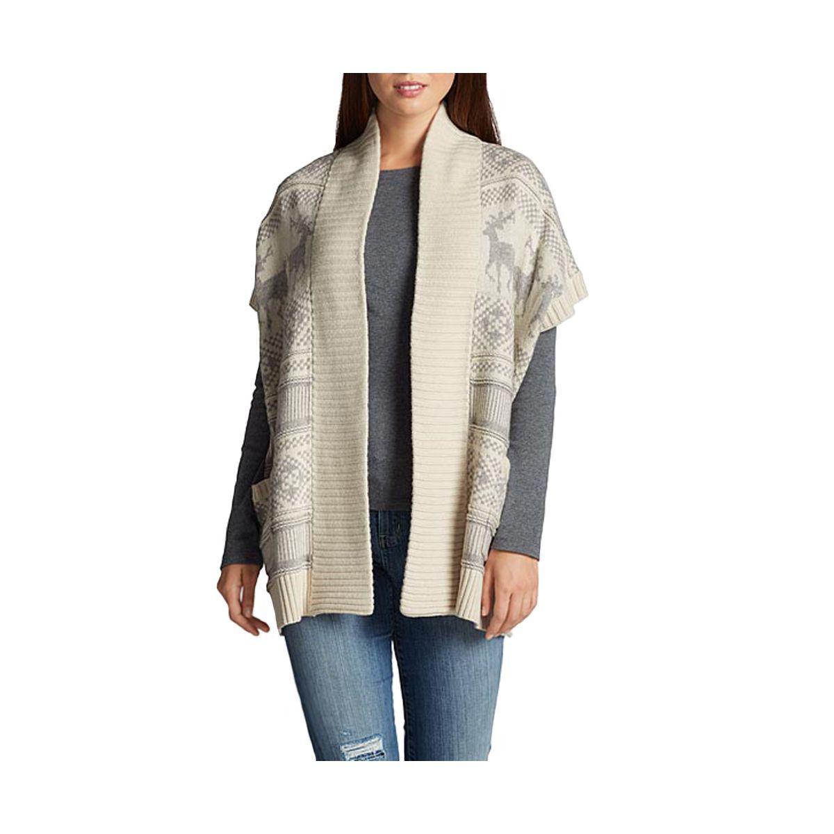 

Пончо Eddie Bauer Womens Poncho mit Rentieren BEIGE (M)