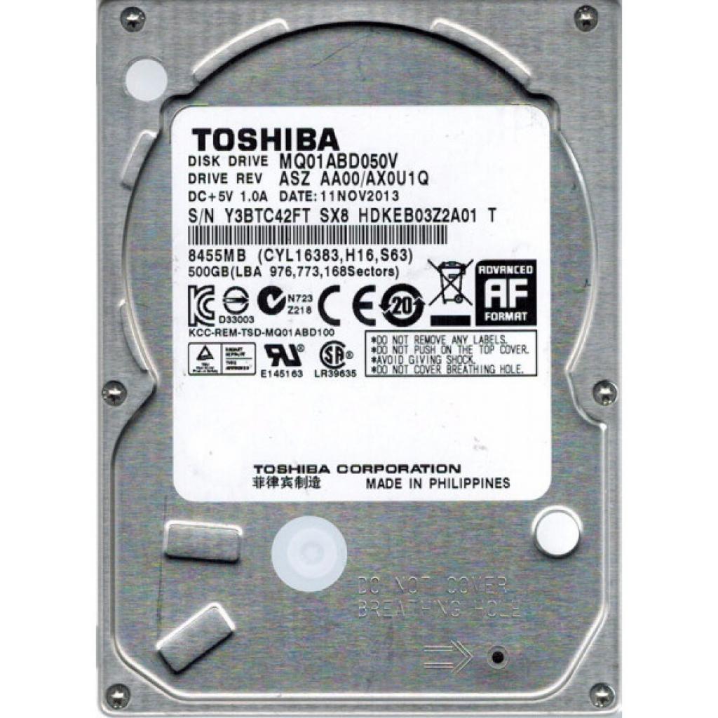 

Жесткий диск для ноутбука 2.5" 500GB TOSHIBA (# MQ01ABD050V #)