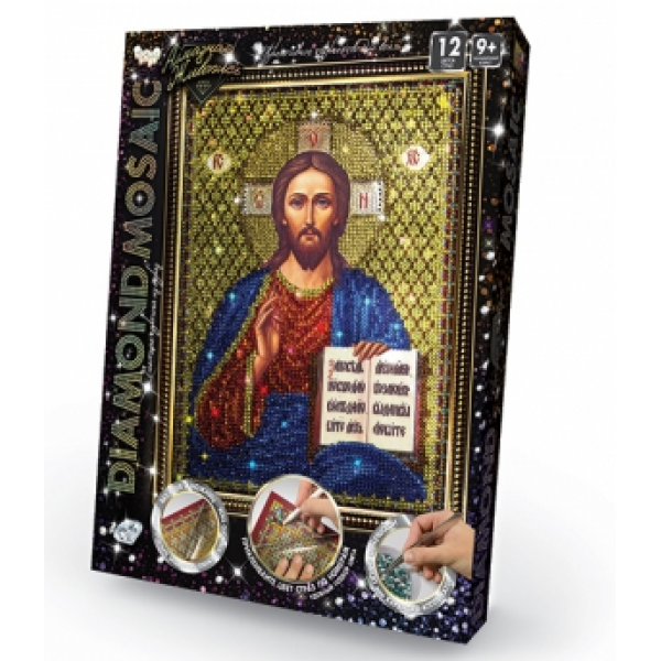 

Набор Алмазная живопись"Diamond Mosaic" A4 Danko Toys Икона Иисус Христос