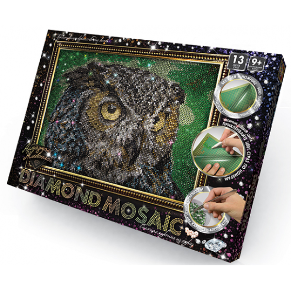 

Набор Алмазная живопись"Diamond Mosaic" A4 Danko Toys Сова