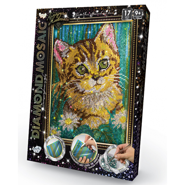 

Набор Алмазная живопись"Diamond Mosaic" A4 Danko Toys Котик