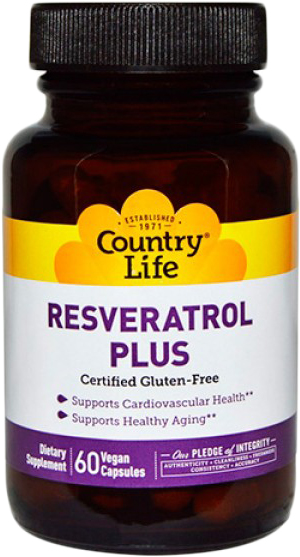 

Натуральная добавка Country Life Resveratrol Plus (Ресвератрол Плюс) 60 капсул (015794073178)