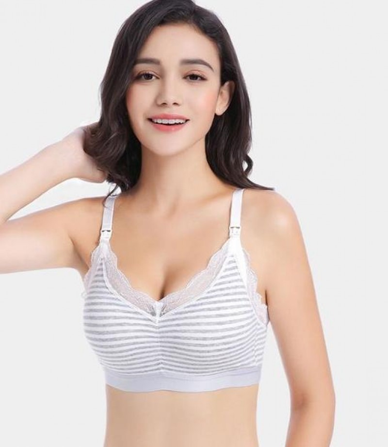 

Топ для беременных и кормящих мам 820 OEOM Maternity Grey Stripe XL Серый CH820