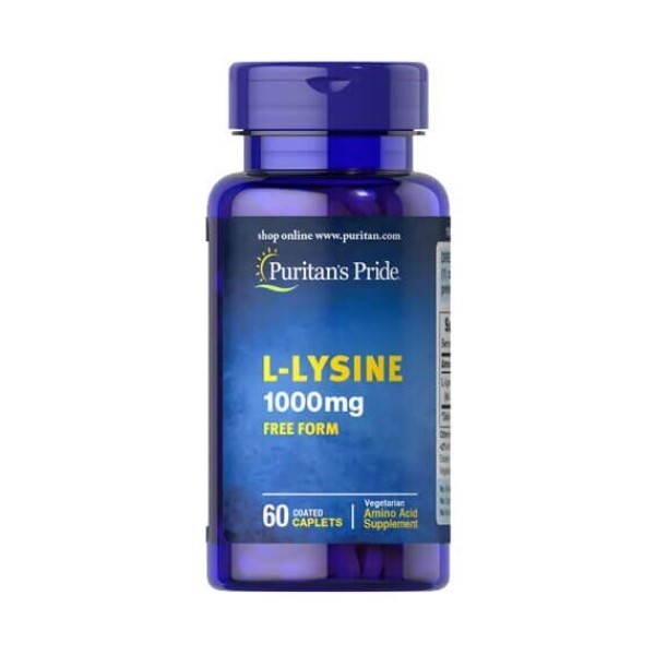 

Аминокислоты Puritan's Pride L-Lysine (Лизин) 1000 мг 60 таблеток