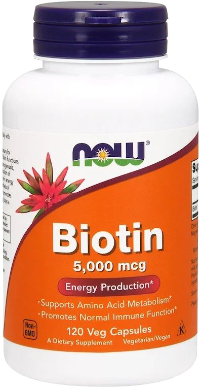 

Натуральная добавка Now Foods BIOTIN 5 мг (5000 мкг) 120 капсул (733739004741)