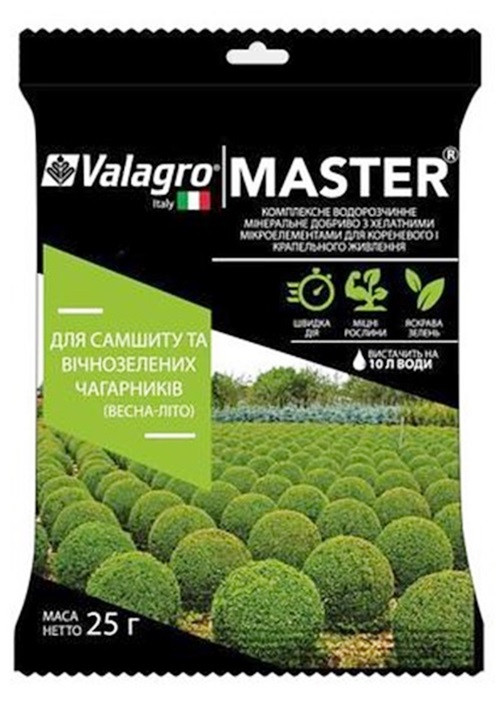 Удобрение Master (Мастер) для самшита и вечнозеленых кустарников,(весна ...