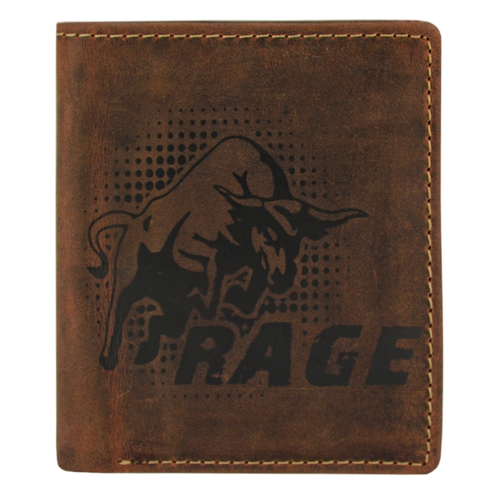 

Чоловічий тонкий шкіряний гаманець Rage N9 Brown Коричневий