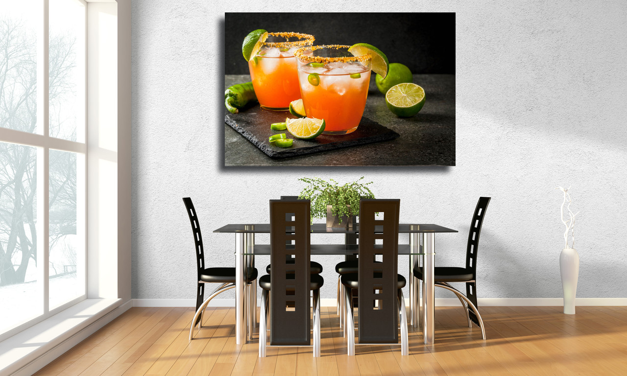 

Картина на холсте Острый Michelada с горячим перцем и лаймом 100х70