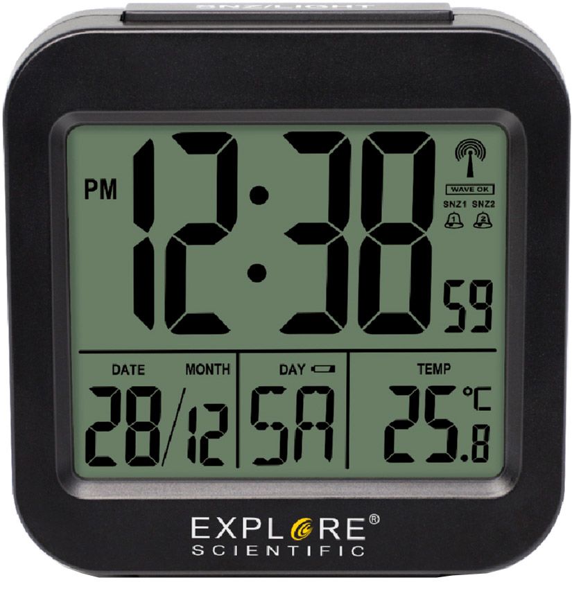 

Настольные часы Explore Scientific Compact RC Alarm Black
