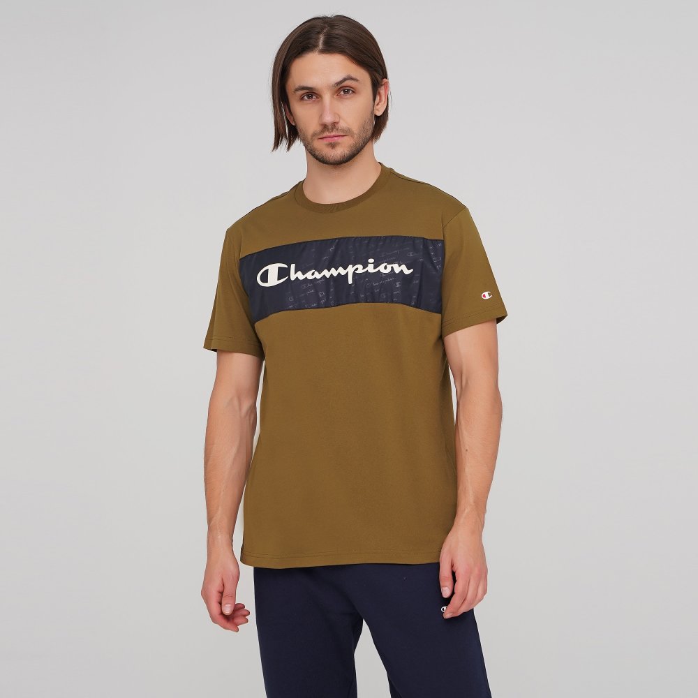 

Мужская футболка Champion Short Sleeve Top Коричневый 42 (cha214779-MGE/NBK)