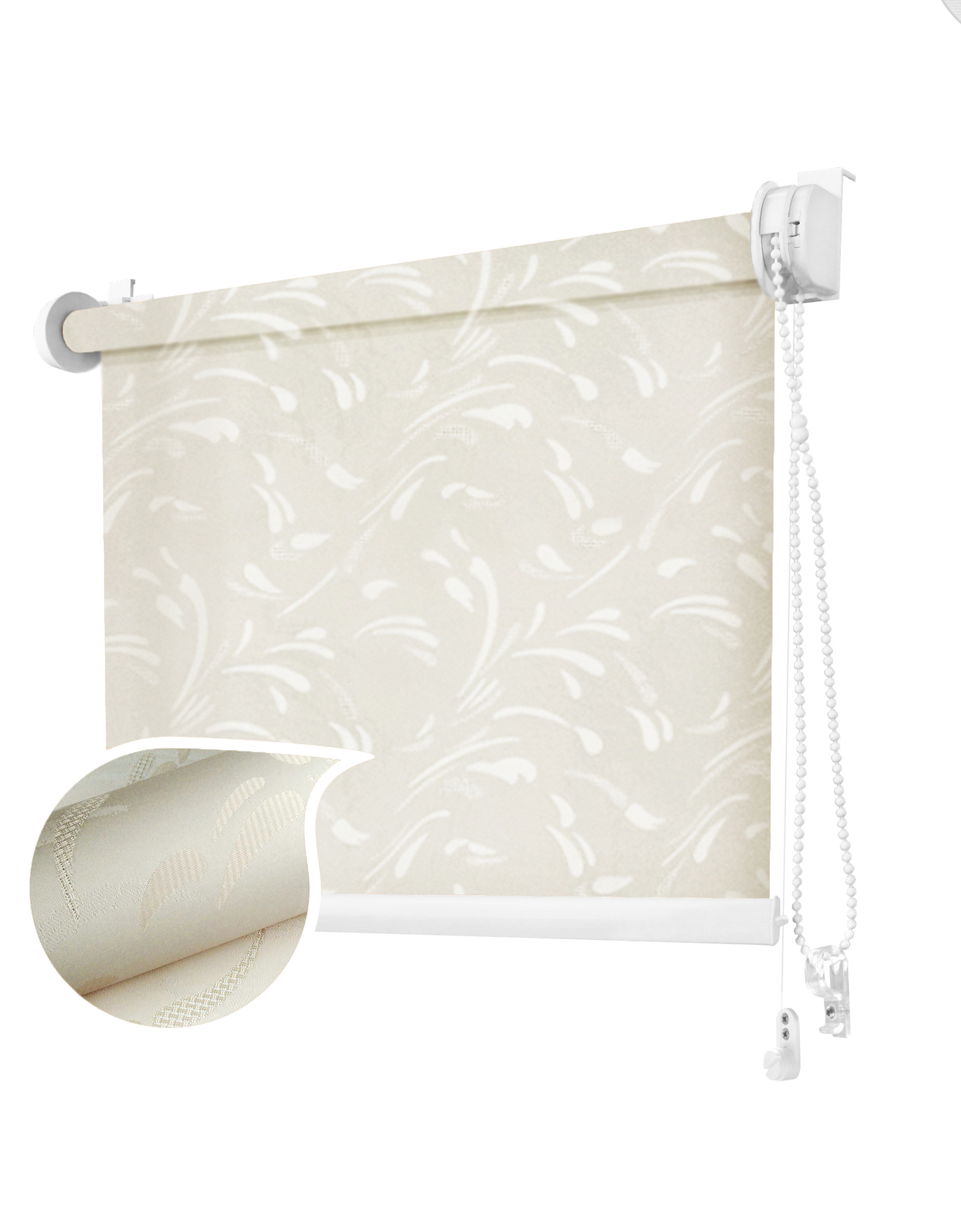

Ролета тканевая ROLLOTEX Champagne Mini 81х150 см Cream
