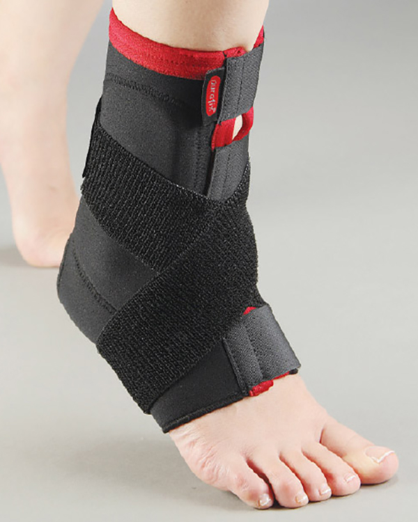 

Голеностопный бандаж Aurafix 404 с ремнями «восьмерка» и шинами L 25-27 см