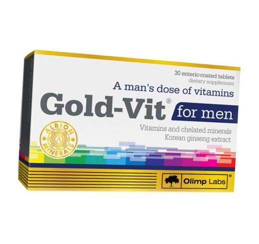

Витамины для мужчин, Gold-Vit for men, Olimp Nutrition 30таб (36283077)