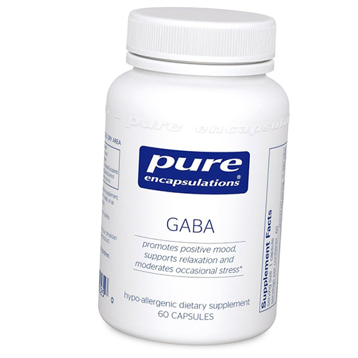 

Гамма-аминомасляная кислота, GABA, Pure Encapsulations 60капс (72361012)