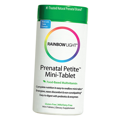 

Мультивитамины для беременных, Prenatal Petite Multivitamin, Rainbow Light 180таб (36316029)