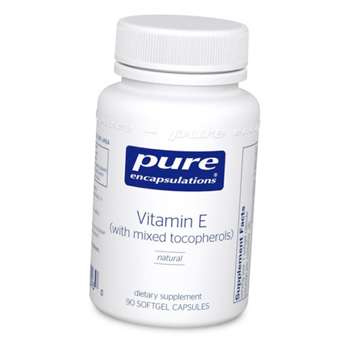

Витамин Е, Смесь токоферолов, Vitamin E, Pure Encapsulations 90гелкапс (36361020)