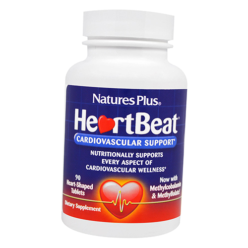 

Комплекс для поддержки сердечно-сосудистой системы, HeartBeat, Nature's Plus 90таб (36375053)