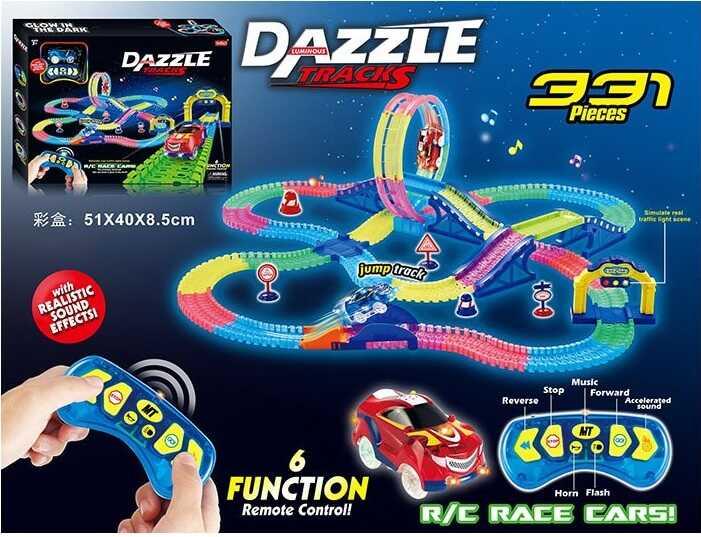 

Автотрек на р/у Dazzle tracks, 331 деталь, свет, звук