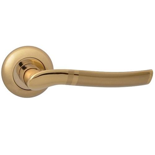 

Ручка дверная Siba Verona Z03 0 21 11 золото матовое темное/ золото темное