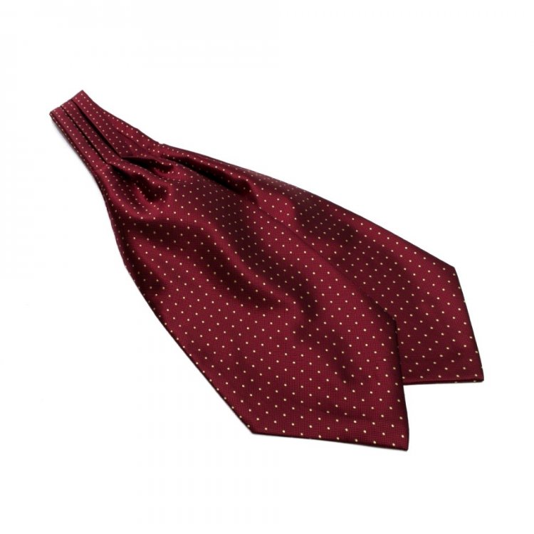 

Галстук SF Аскот Бордовый С Желтыми Точками Ask-7067