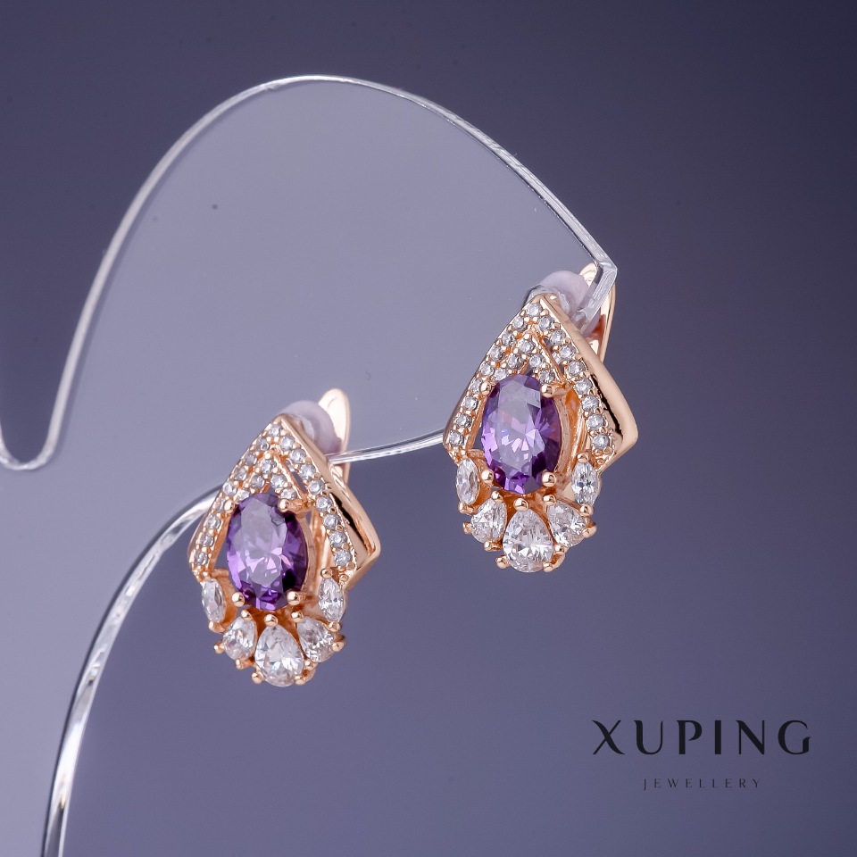 

Серьги Xuping "Аметист" 17х13мм "позолота 18К", ida25547