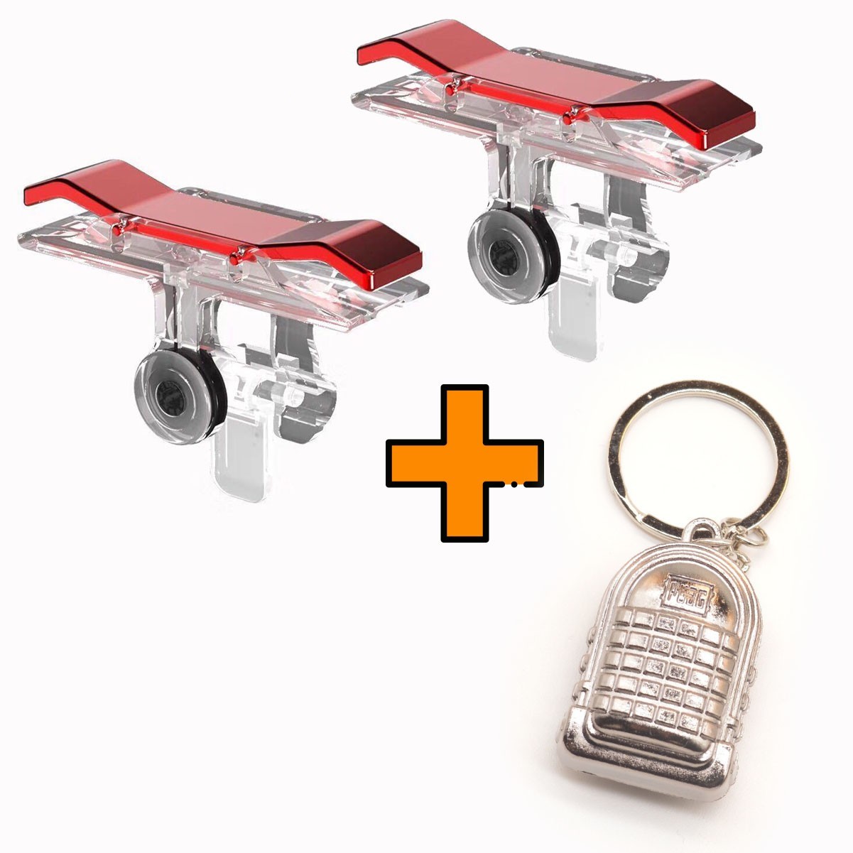 

Игровые контроллеры Marpiel E9 Red (геймпад триггеры курки для смартфона для PUBG) + брелок рюкзак 3 уровня