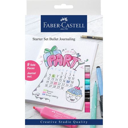 

Набор капиллярных ручек Bullet Journaling 9шт.+скетчбук Faber-Castell
