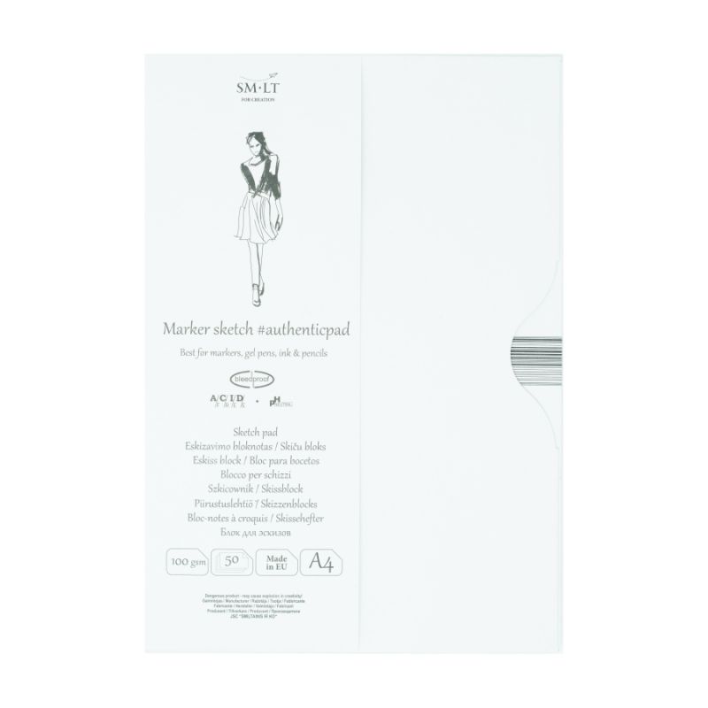 

Склейка в папке для маркеров Smiltainis Authentic А4 100г 50л