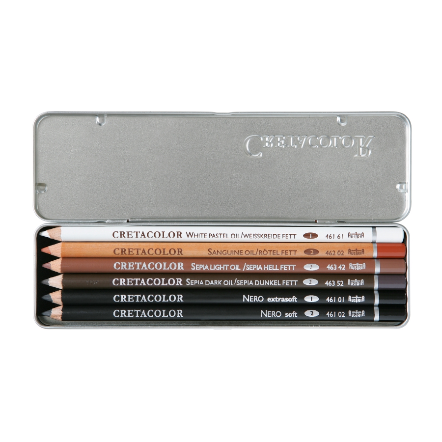 

Набор для рисунка 6шт. Cretacolor Oil Pencils Set мет. кор.