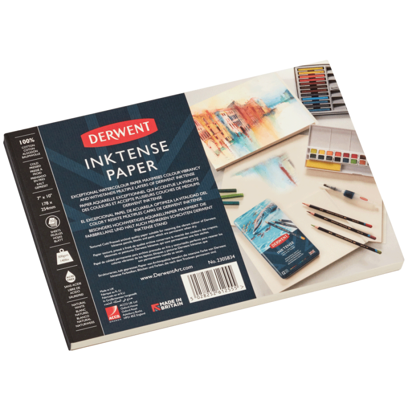 

Склейка для акварели Inktense 17.8х25.4см 300г 20л Derwent