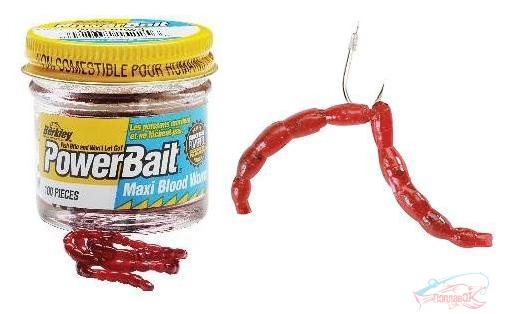 

Силиконовый мотыль Berkley "Power Blood Worm" Mini