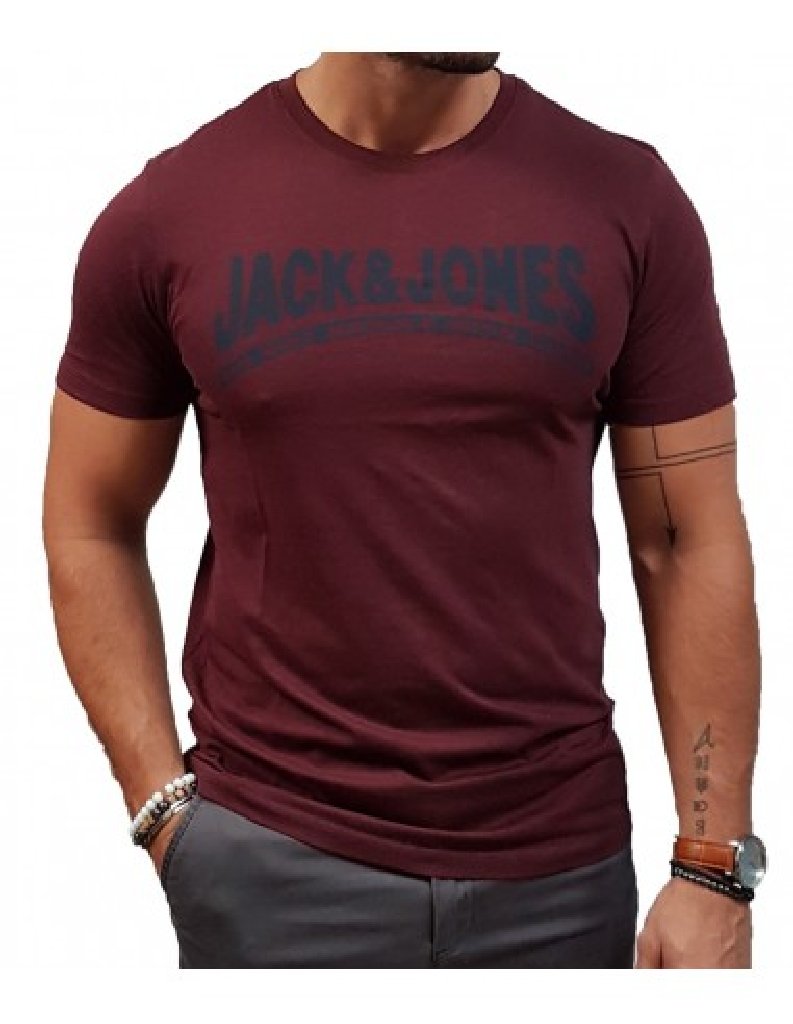 

Футболка мужская Jack&Jones RETRO LOGO 12174764 Port Royale XL бордо