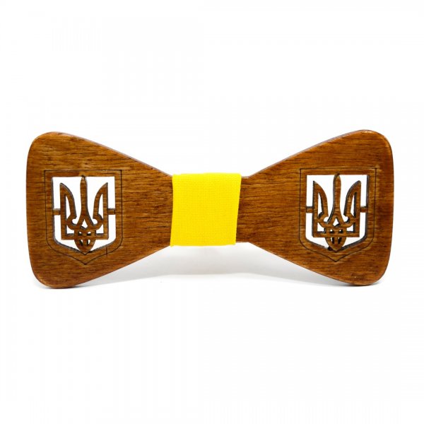 

Дерев'яний краватка-метелик Gofin з гербом україни GBDH-8404