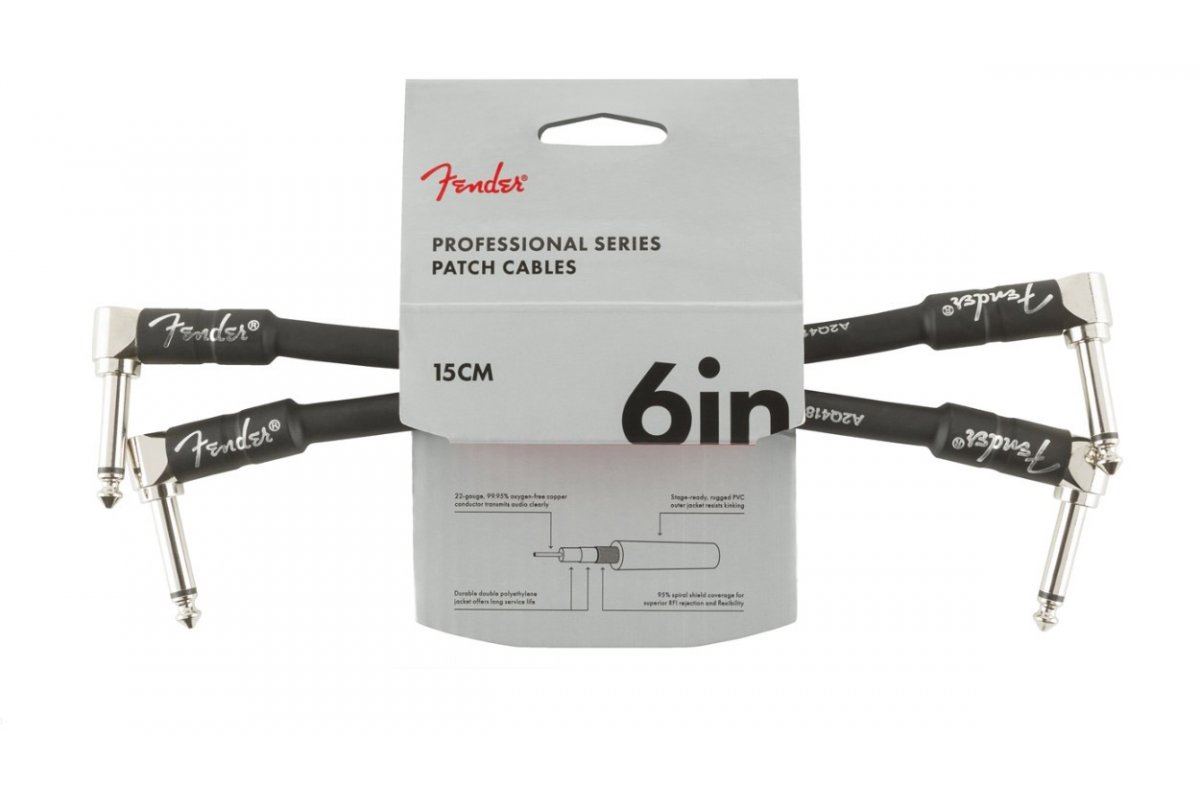 

Кабель Fender CABLE PROFESSIONAL SERIES 6" PATCHES (PAIR) BLACK