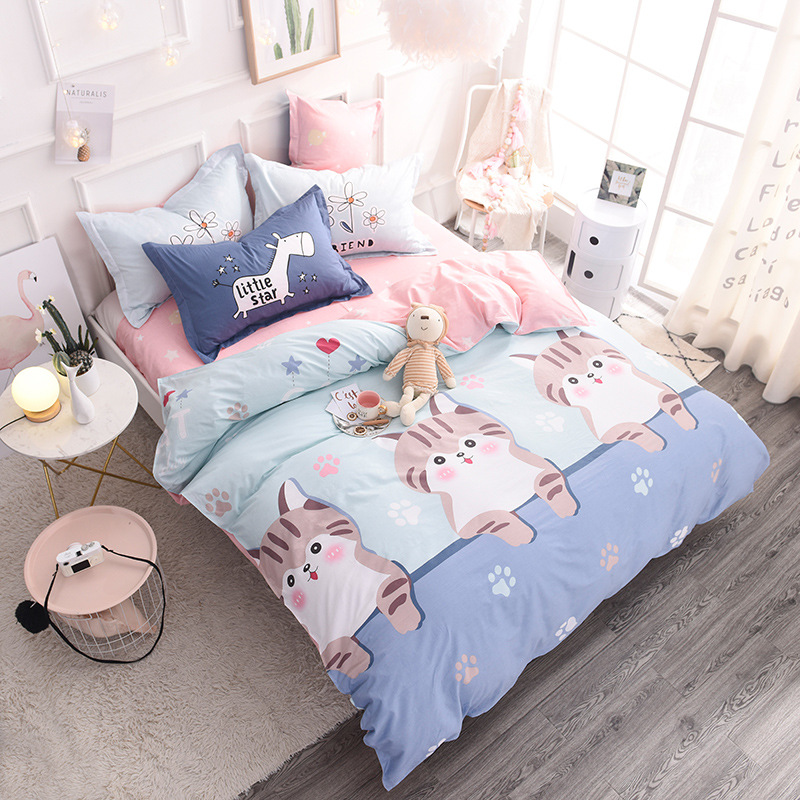 

Комплект постельного белья Котята (двуспальный-евро) Berni Home Розовый
