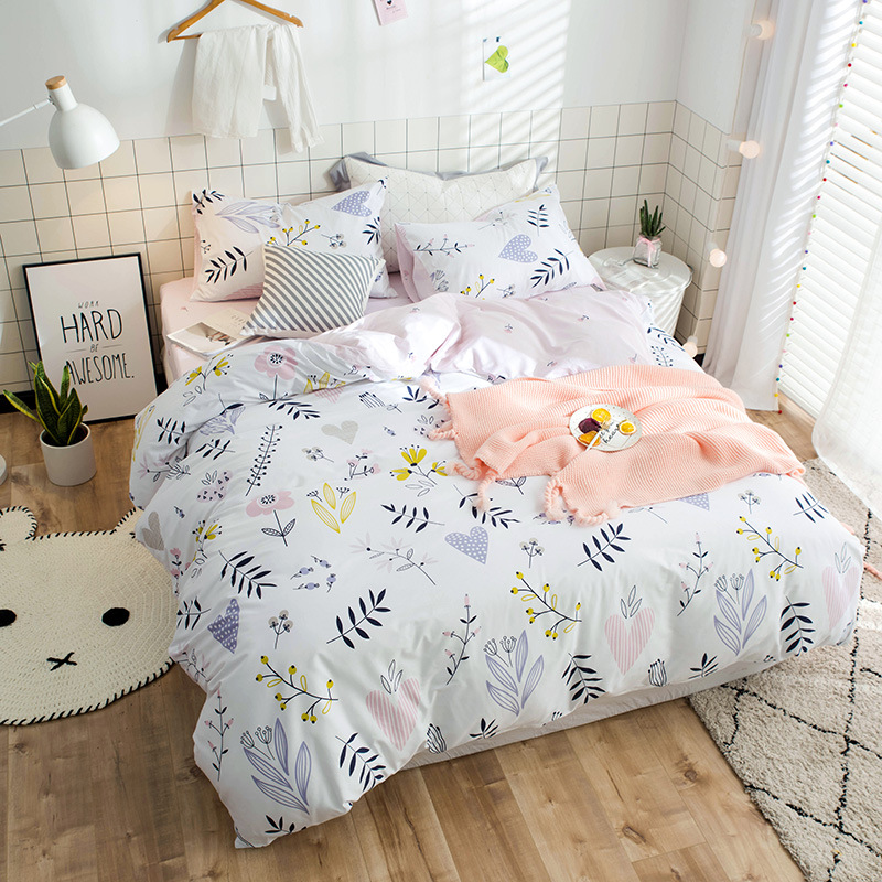 

Комплект постельного белья Травы на лугу (полуторный) Berni Home Розовый