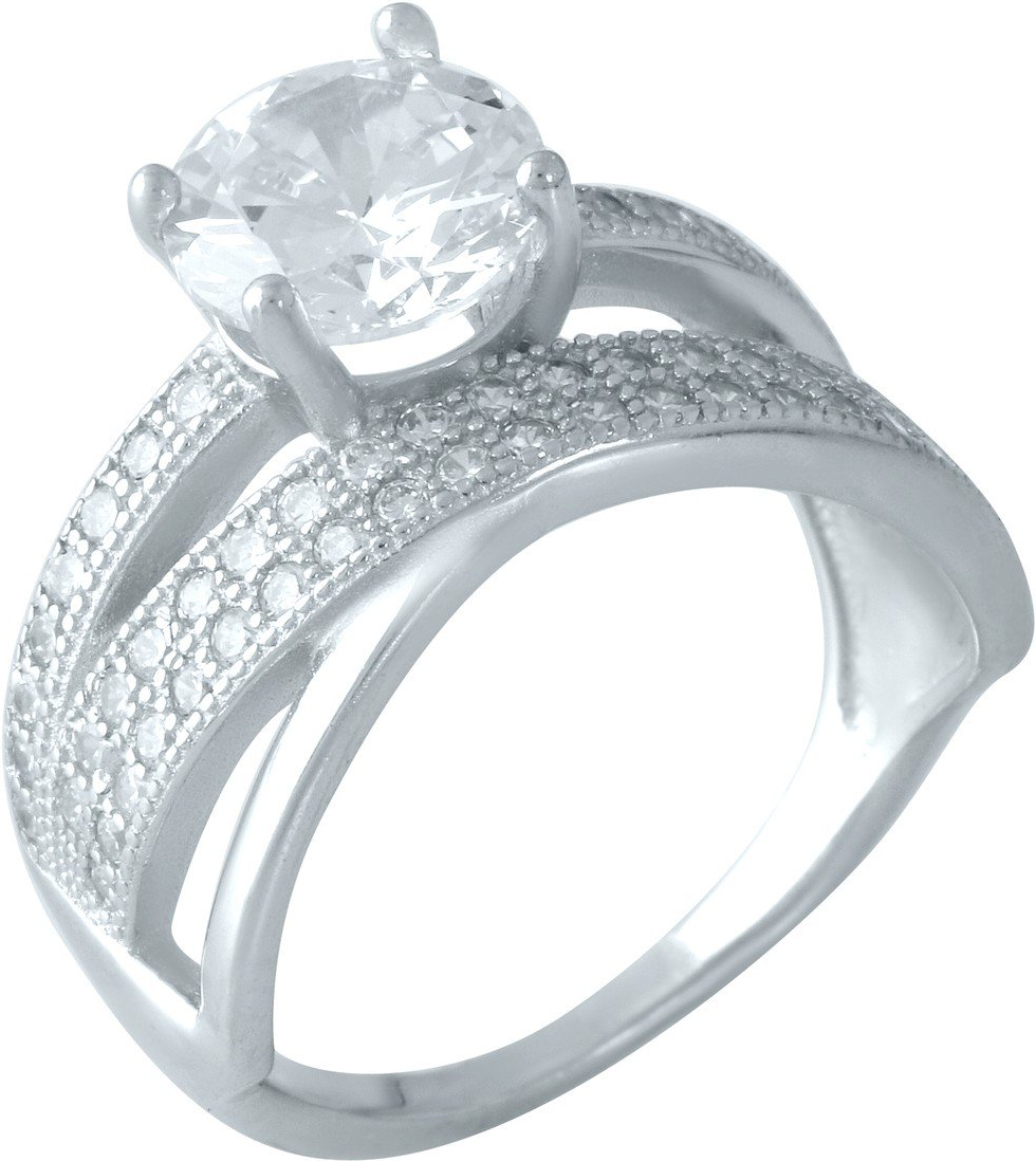 

Серебряное кольцо SilverBreeze с фианитами 1955796 16.5 размер, 16.5 размер